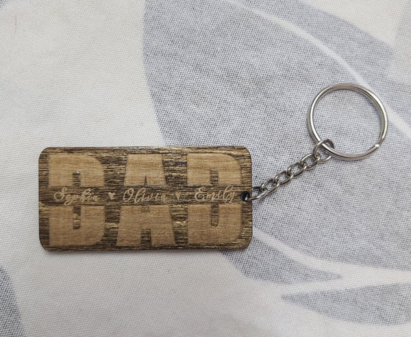 Personalized clearance dad keychain